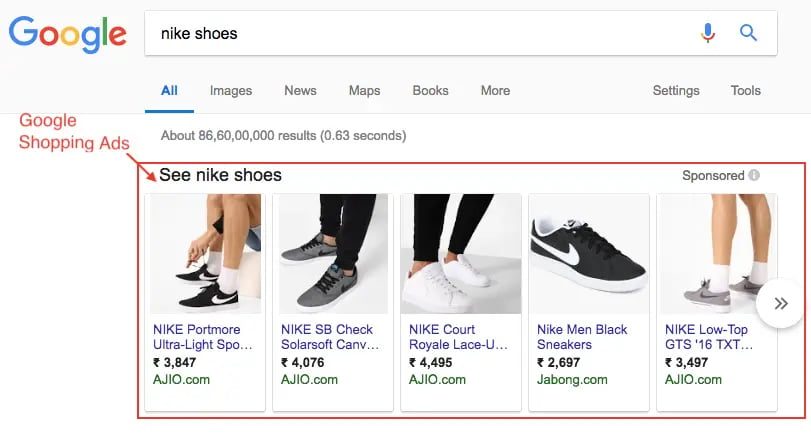 09 eCommerce merchandising strategy - Google Ads Nike example
