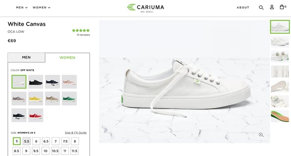 11 cariuma best product page