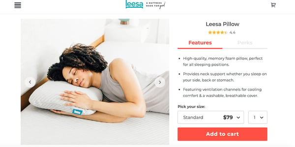 21 leesa best product page