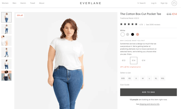 6 everlane best product page