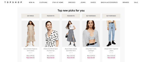 customer-centricity examples Topshop