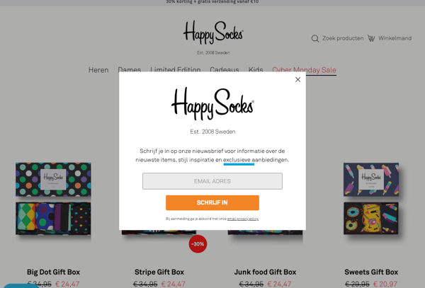 eCommerce marketing strategy example Happy Socks