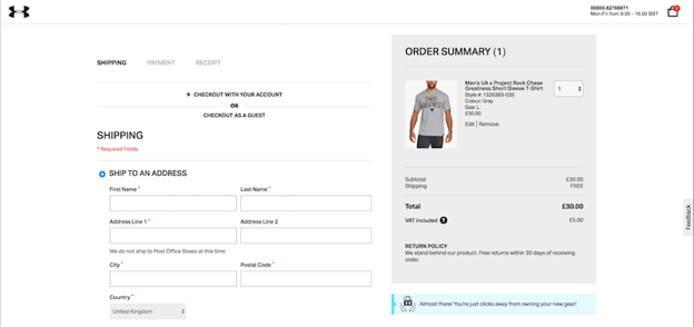 ecommerce product badging notifications at checkout