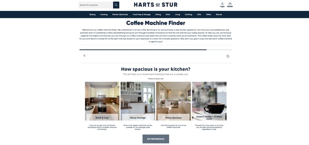 eCommerce product finders harts and stur