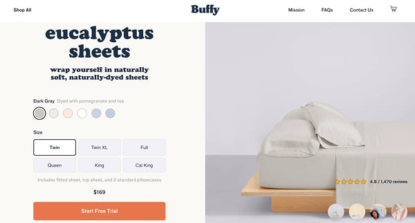 best product detail page examples buffy