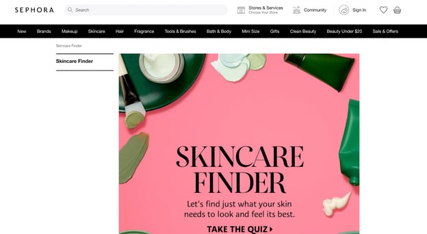 eCommerce product finder beauty