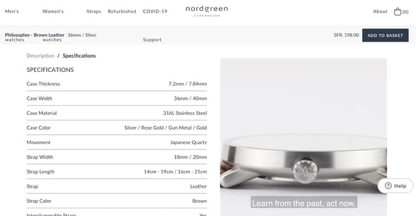 best product detail page examples nordgreen