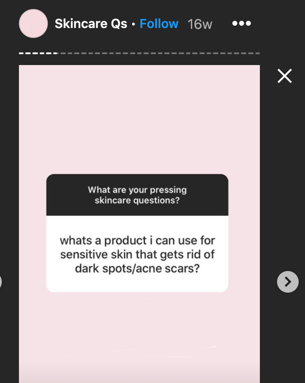 glossier IG question product driven customer-centricity examples