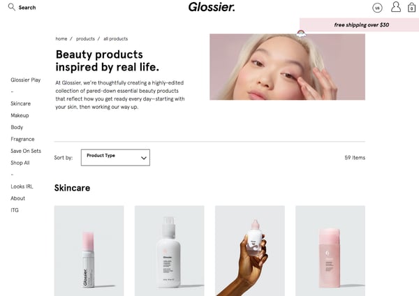 glossier product driven customer-centricity examples